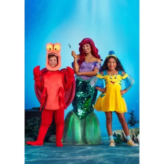 HalloweenCostumes.com Girl's Disney Flounder Halloween Costume | Kids' The Little Mermaid Costumes image {5}