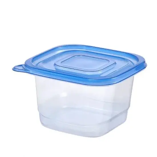 (3 pack) 4 Pack 4.4Cup Plastic Square Food Storage Container image {3}