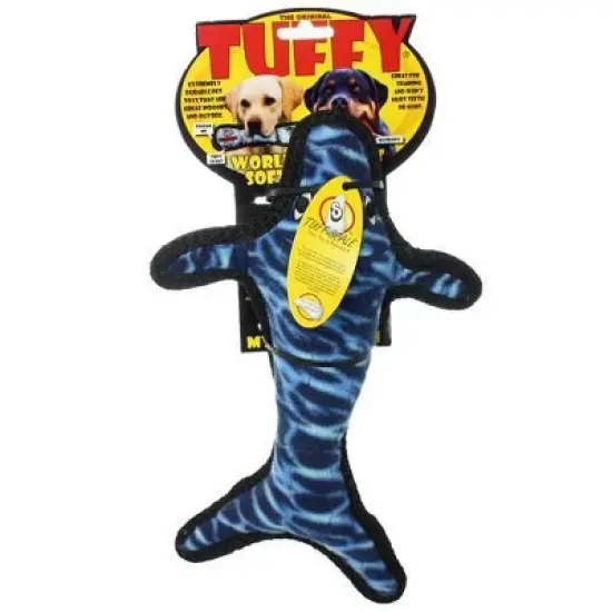 Tuffy Ocean Creature Whale Dog Toy - Blue - L image {2}
