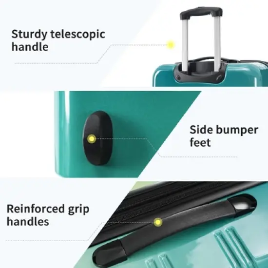 MOEPISY 3 Piece Luggage Sets Gradient Color Expandable Suitcase with Spinner Wheels and TSA Lock Lightweight image {5}