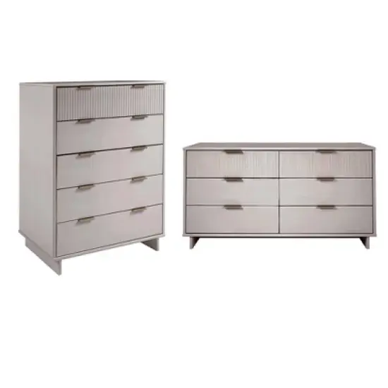 Manhattan Comfort 2pc Granville Chest and Double Dresser Bedroom Set image {19}