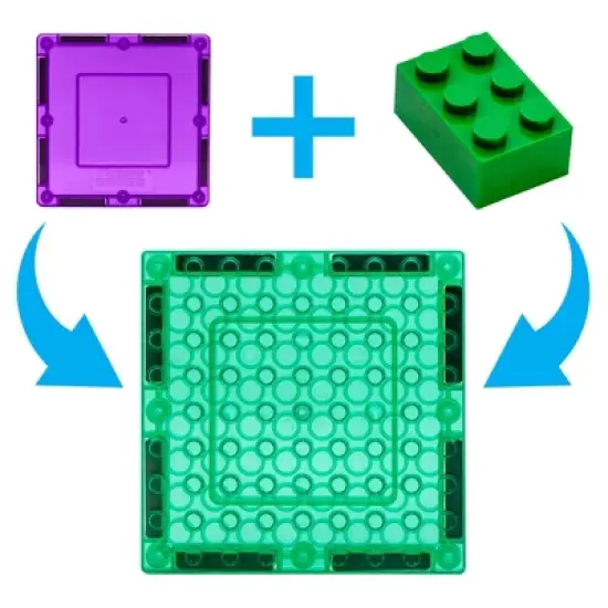 Picasso Tiles Magnetic Tile 353pc Building Set with 250 Universal Compatible Building Bricks Set image {3}