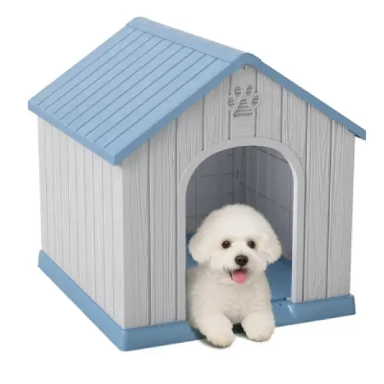 Dolonm Waterproof Dog House Indoor/outdoor Pet Dog House Sloping Roof image {2}