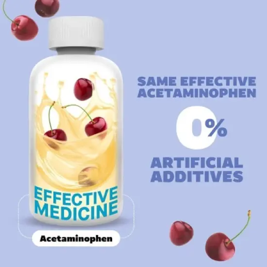 Genexa Kids' Pain & Fever Syrup - Acetaminophen - Cherry - 4 fl oz image {2}