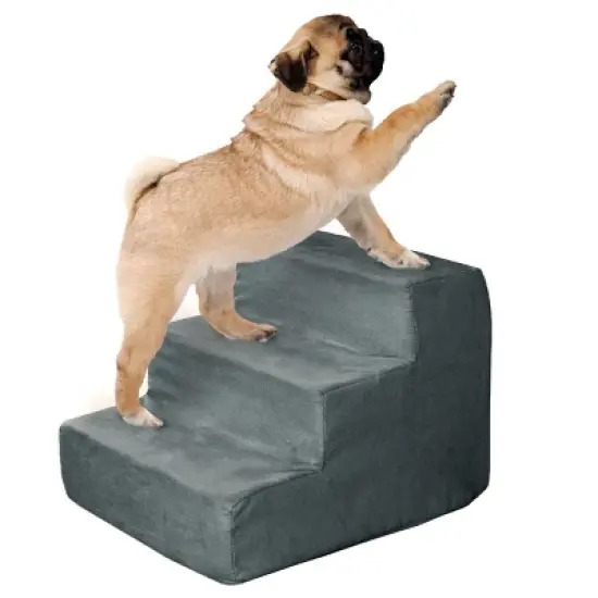 Pet Adobe High-Density Foam Pet Stairs - Gray image {1}