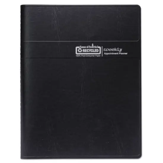 Recycled Weekly Appointment Book, 8 x 5, Black Cover, 12-Month (Jan to Dec): 2026 image {5}