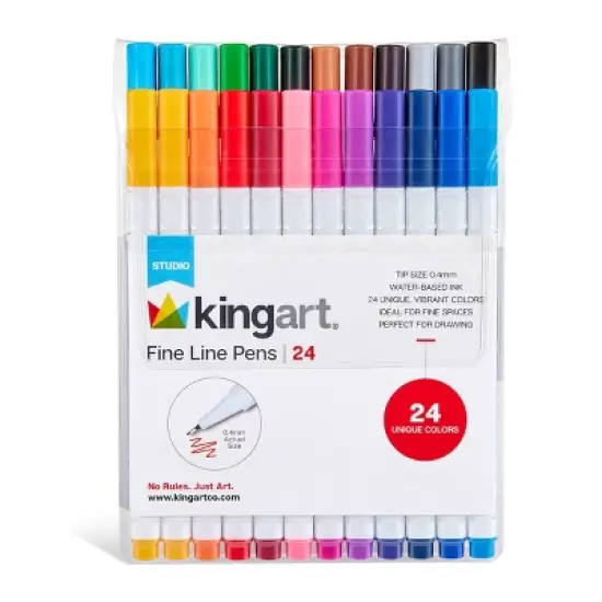 KINGART Fine Line Pens 24 Colors image {7}