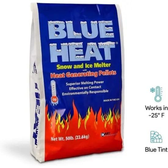 Blue Heat Snow & Ice Melter with Heat Generating Pellets, Quick Melt Action, Non-Staining, Environmentally Friendly, 20 Pounds, BH20 image {5}
