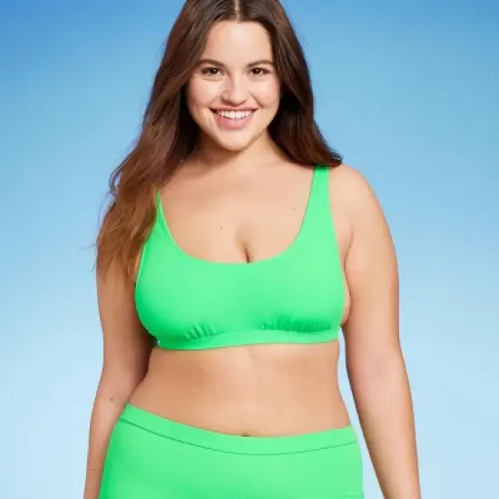 Women's Ribbed Scoop Bralette Bikini Top - Wild Fable&trade; image {7}