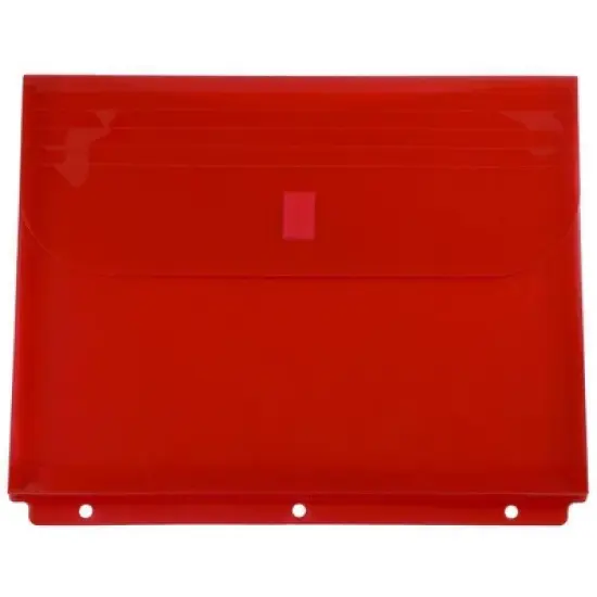 JAM Paper 9 1/2'' x 1 1/4'' x 11 1/2'' 6pk Plastic Binder Envelopes with Easy Closure, 3 Hole Punch: Binder Dividers image {2}