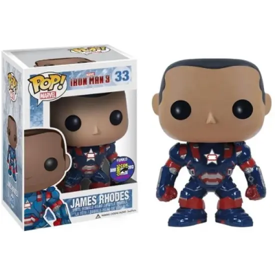 Funko Marvel Pop Vinyl: Iron Man 3 Movie James Rhodes SDCC 2013 Exclusive Chase image {1}