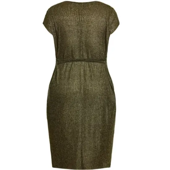 Women's Plus Size Luxe Shine Dress - bronze | CITY CHIC image {5}