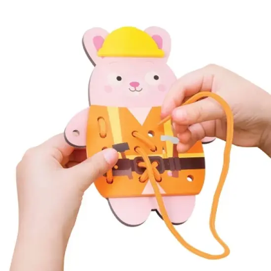 Battat Education Lace-Up & Learn Animals Fine Motor Wooden Lacing Toy image {1}