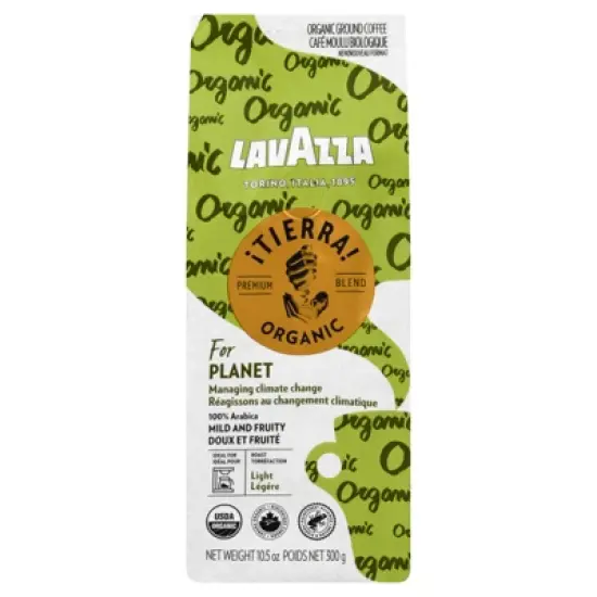 Lavazza Organic Tierra For Planet Light Roast Ground Coffee - Case of 6/10.5 oz image {1}