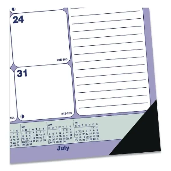 2022-2023 Blueline 21.25" x 16" Academic Monthly Desk Pad Calendar White/Blue/Green (REDCA181731) image {1}