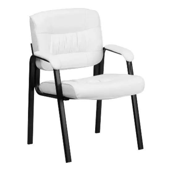 Emma and Oliver LeatherSoft Executive Reception Chair with Powder Coated Frame image {13}