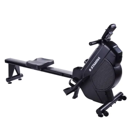 Stamina DT 397 Rowing Machine Rower, Dual Technology Combines Magnetic & Air Resistance, Includes Two Expert Guided Online Workouts image {1}