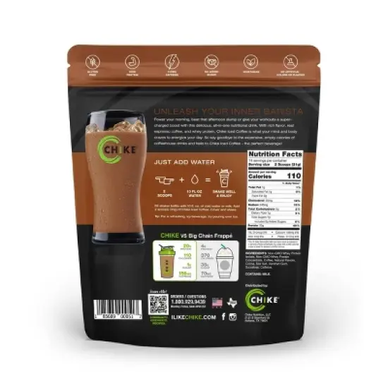 Chike Protein Iced Coffee Powder - Mocha - 15.3oz image {1}