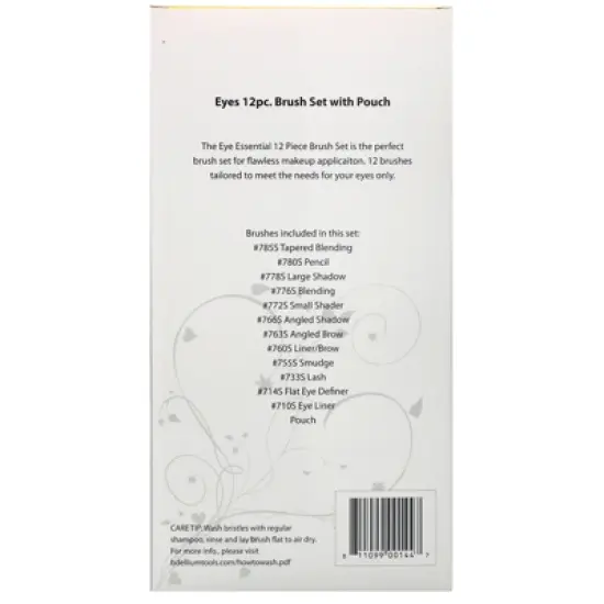 Bdellium Tools Studio Line, Eyes Brush Set and Pouch, 12 Pc Set image {2}