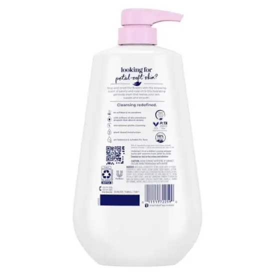 Dove Renew Body Wash Pump Peony & Rose Oil Nourishing 24hr Lotion-Soft Skin - 30.6 fl oz image {1}
