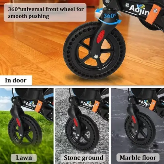 KTMBDW Foldable Rollator Walkers with Seat for Seniors, Adjustable Height, Lightweight Rolling Walker image {2}