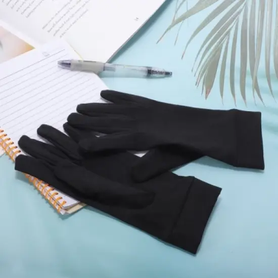 Unique Bargains Non-slip Full Finger Compression Gloves for Sport 1 Pair image {5}