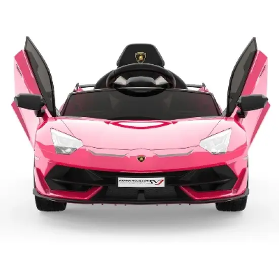 12V Licensed Lamborghini Kids Ride-On Car, Electric Battery-Powered Sports Car with Remote Control, Hydraulic Doors, 2 Speeds, ASTM Certified image {9}