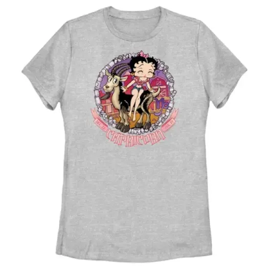 Women's Betty Boop Capricorn Zodiac T-Shirt image {3}