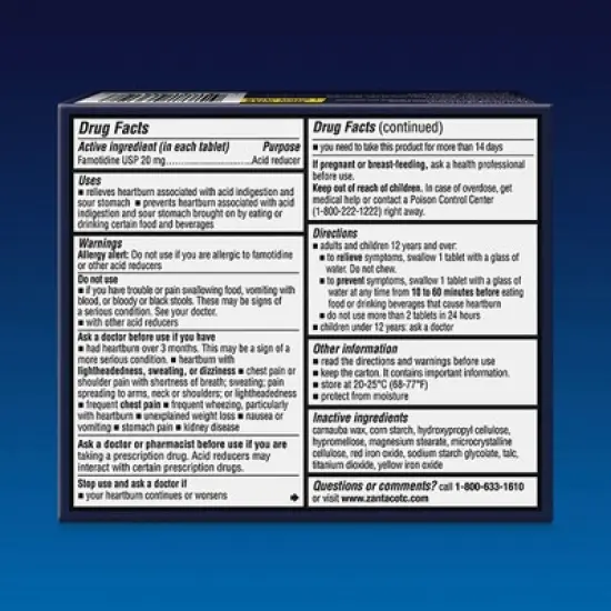 Zantac 360 Maximum Strength Heartburn Prevention and Relief Tablets - Famotidine - 25ct image {1}