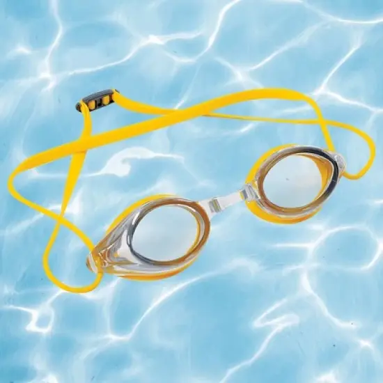 Pool Central 7" Yellow Competition Swimming Pool Goggles image {1}