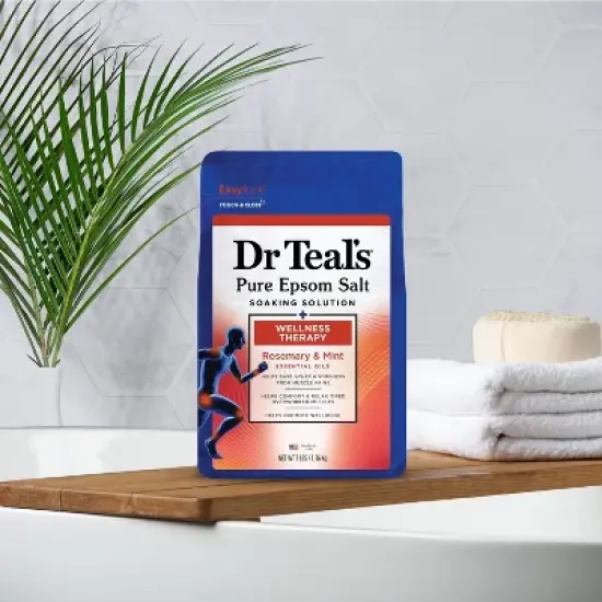Dr Teal's Epsom Salt Magnesium Soak - Wellness Therapy with Rosemary & Mint - 3 lbs image {3}