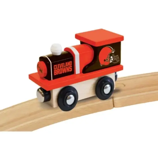 MasterPieces Officially Licensed NFL Cleveland Browns Wooden Toy Train Engine For Kids image {2}