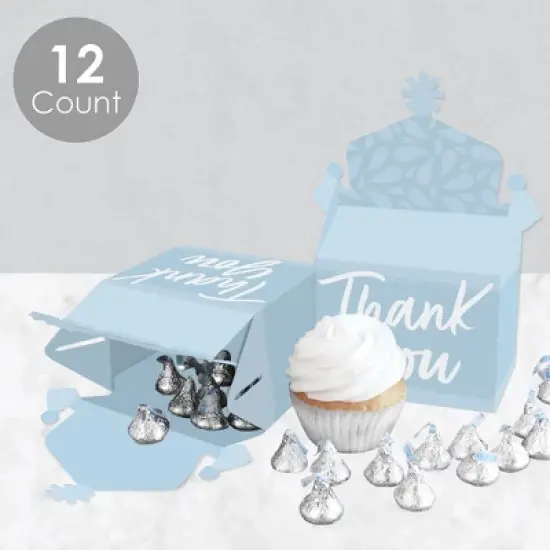 Big Dot of Happiness Dusty Blue Elegantly Simple - Treat Box Party Favors - Guest Party Favors Goodie Gable Boxes - Set of 12 image {2}