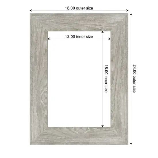 Amanti Art Dove Greywash Framed Dry Erase Magnetic Board image {4}