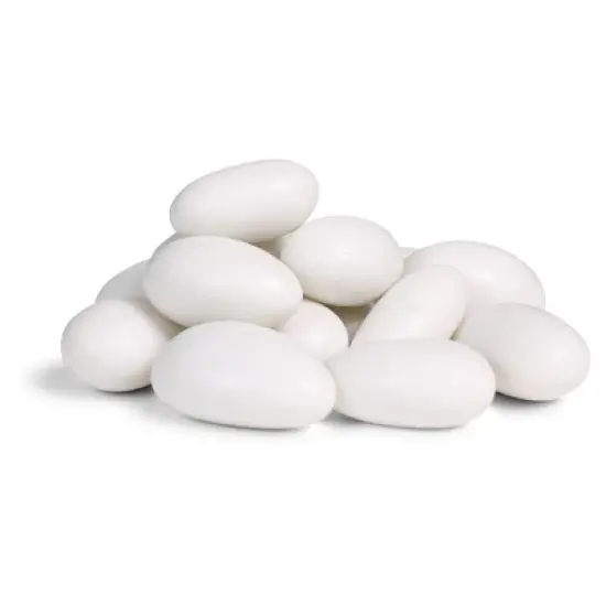 White Jordan Almonds by It's Delish, 3.5 lbs Jumbo Container image {1}