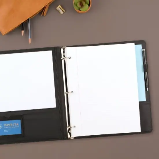 Cambridge 1" Professional Clear View 3 Ring Binder Black image {6}