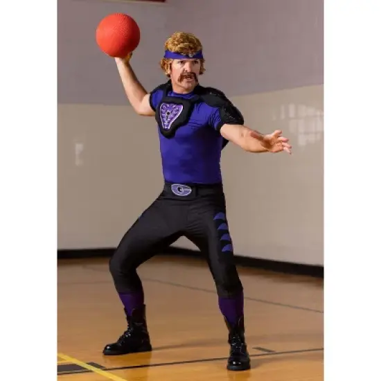 HalloweenCostumes.com Men's Dodgeball Purple Cobras Halloween Costume | Adult Officially Licensed Uniform for Cosplay image {5}