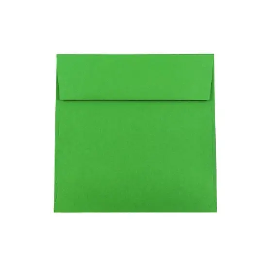 JAM Paper 6.5 x 6.5 Square Colored Invitation Envelopes Green Recycled 25/Pack (2792279) image {2}