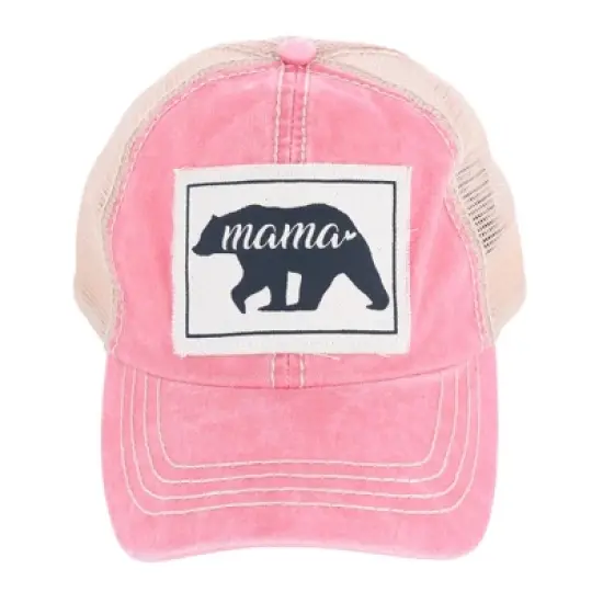 David & Young Women's Mama Bear Canvas Patch Baseball Cap Hat image {3}