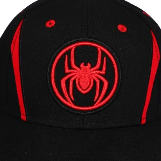 Spider-Man Logo Black Snapback Hat image {2}