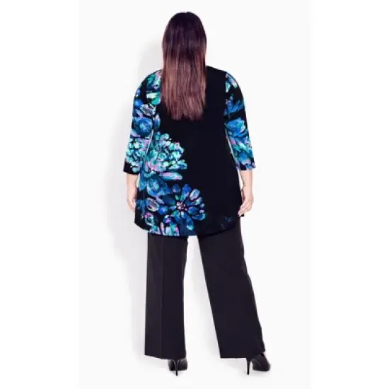 Women's Plus Size Harriet Placement Tunic - Blue | EVANS image {3}