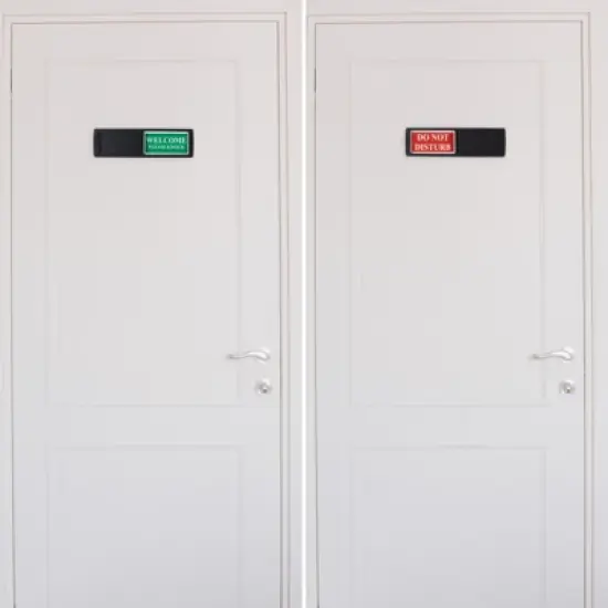 Unique Bargains Acrylic Self-Adhesive Decor Home Business Privacy Sign image {4}