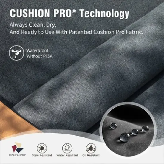 Captiva Designs Outdoor Patio Oversized Modern Luxury Conversation Sofa Set with Extra Thick Cushion and Coffee Table image {2}