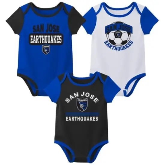 MLS San Jose Earthquakes Infant Boys' 3pk Bodysuit image {4}