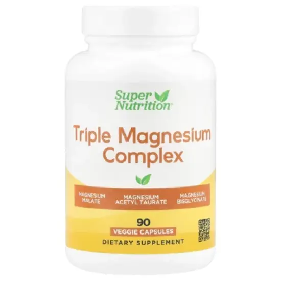 Super Nutrition Triple Magnesium Complex, 90 Veggie Capsules (70 mg per Capsule) image {5}