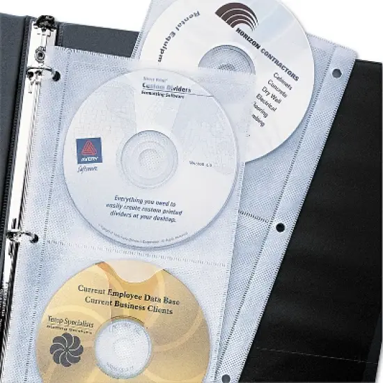 Avery Two-Sided CD Organizer Sheets for Three-Ring Binder 5/Pack 75263 image {1}