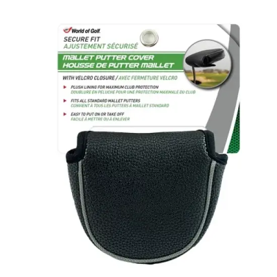 Jef World of Golf Mallet Putter Headcover - Black image {1}