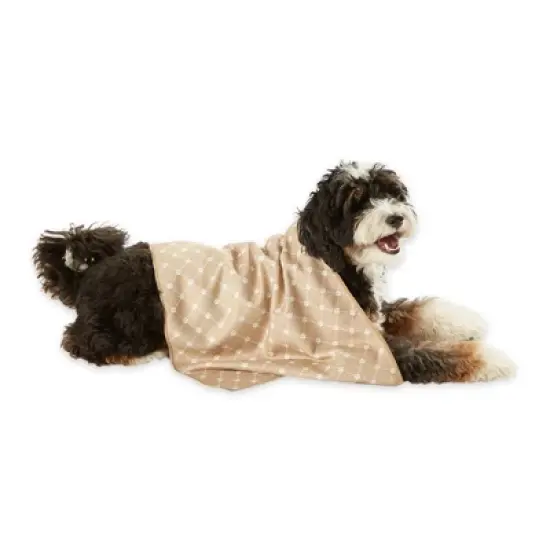 Bone Dry Microfiber Trellis Printed Pet Towel 3 Piece Set, Taupe image {8}