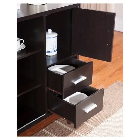 Mellie Sliding Door Buffet Server - Cappuccino - HOMES: Inside + Out image {2}