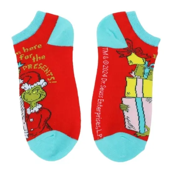 The Grinch Character Art Women's 5-Pair Ankle Socks-OSFA image {5}
